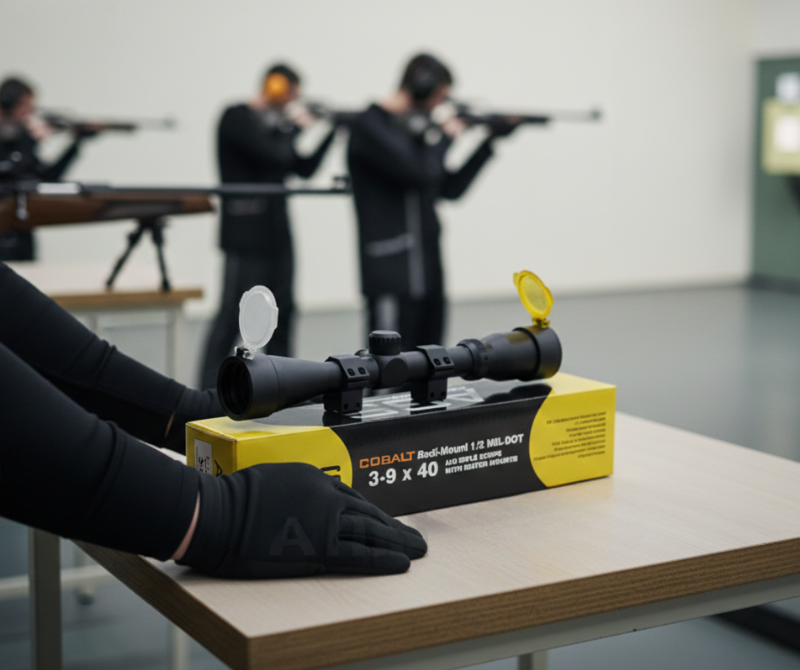 AGS Cobalt Half Mil Dot Extreme Defense Scope Black